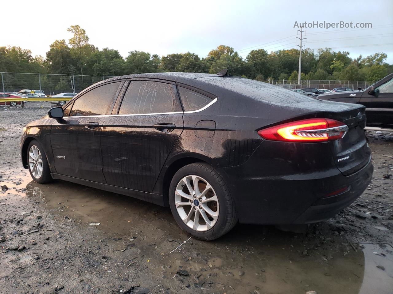 2019 Ford Fusion Se Black vin: 3FA6P0LU0KR241439