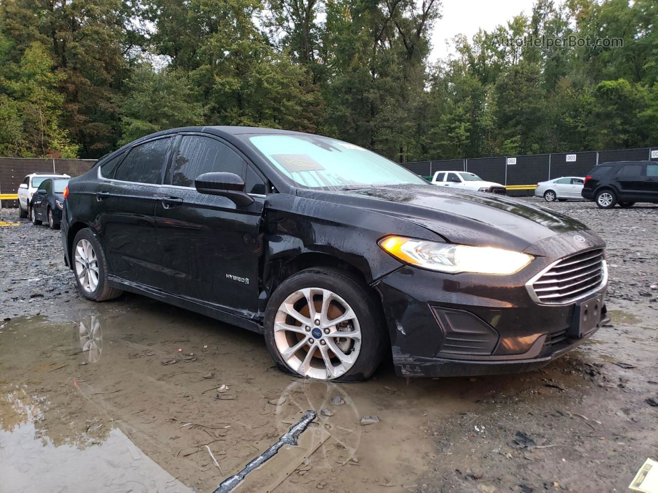 2019 Ford Fusion Se Black vin: 3FA6P0LU0KR241439