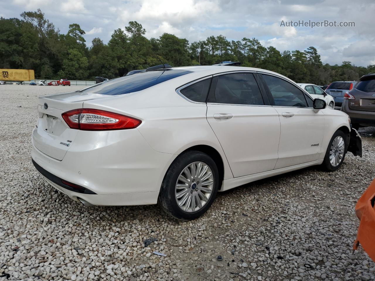 2014 Ford Fusion Se Hybrid White vin: 3FA6P0LU1ER129723