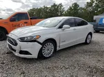 2014 Ford Fusion Se Hybrid White vin: 3FA6P0LU1ER129723