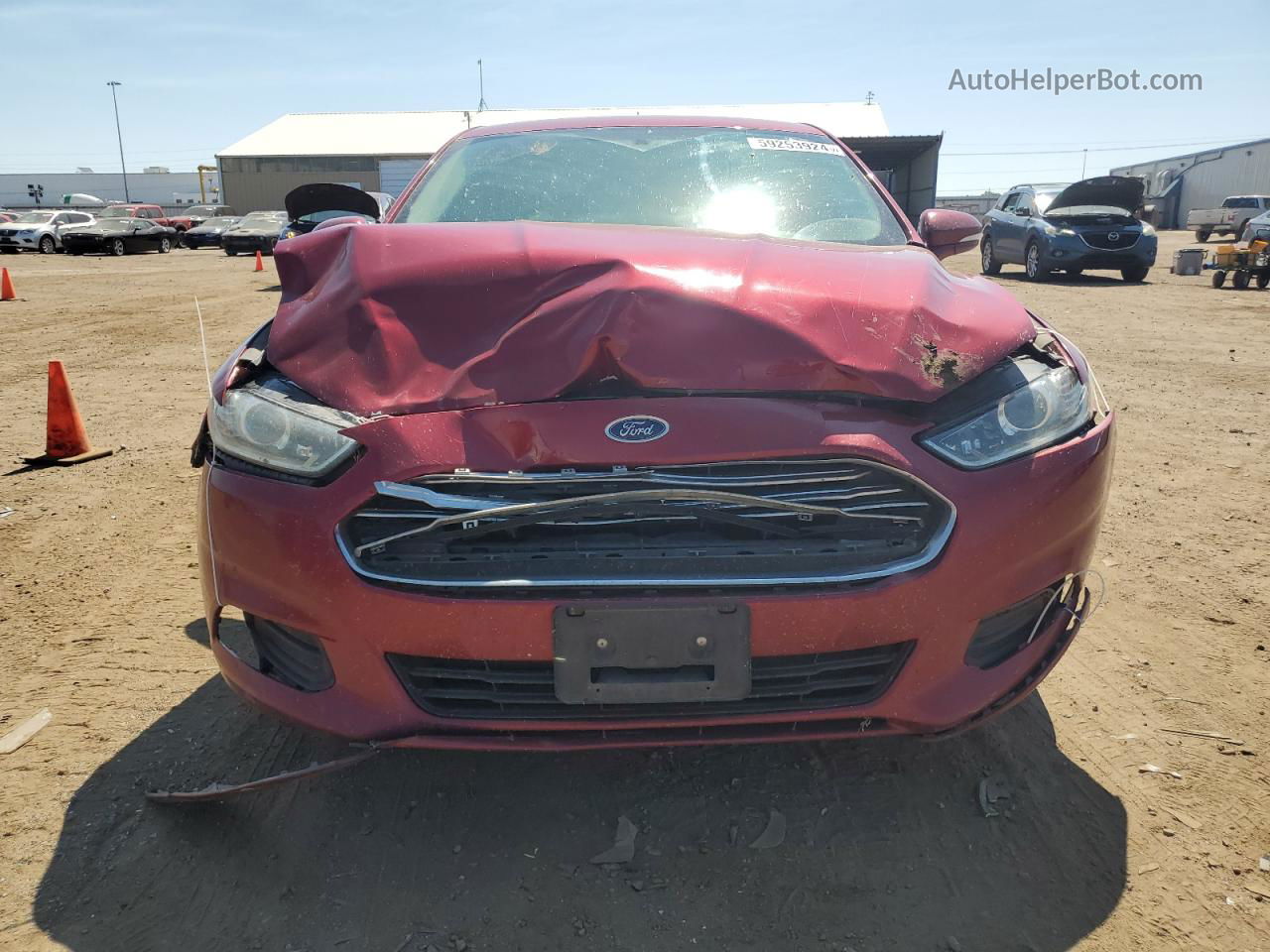 2015 Ford Fusion Se Hybrid Maroon vin: 3FA6P0LU1FR182908