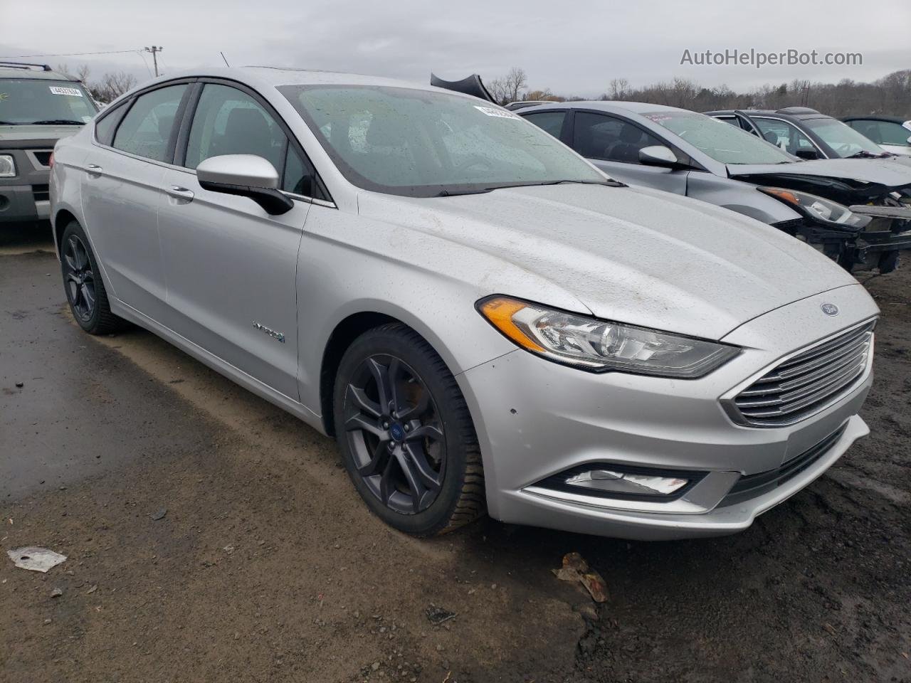 2018 Ford Fusion Se Hybrid Silver vin: 3FA6P0LU1JR138013