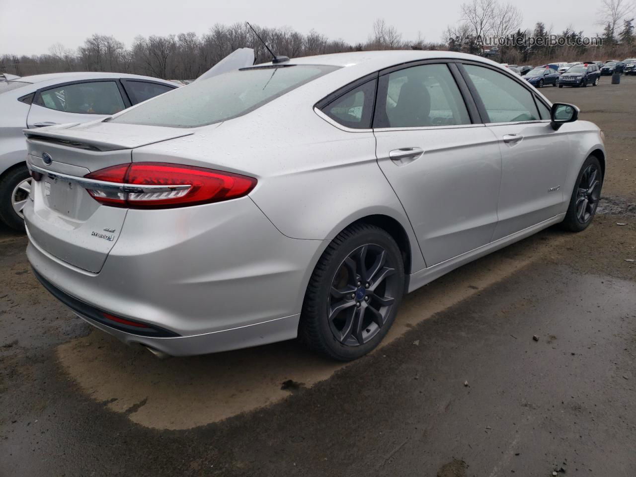 2018 Ford Fusion Se Hybrid Silver vin: 3FA6P0LU1JR138013