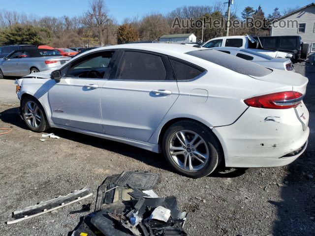 2018 Ford Fusion Se Hybrid White vin: 3FA6P0LU1JR243408