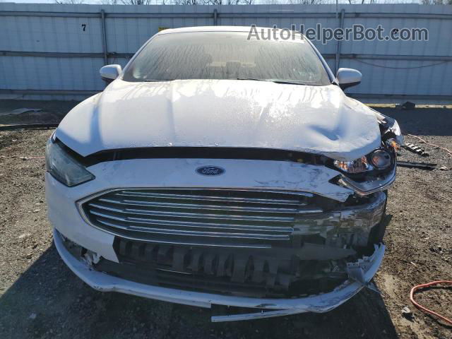 2018 Ford Fusion Se Hybrid White vin: 3FA6P0LU1JR243408