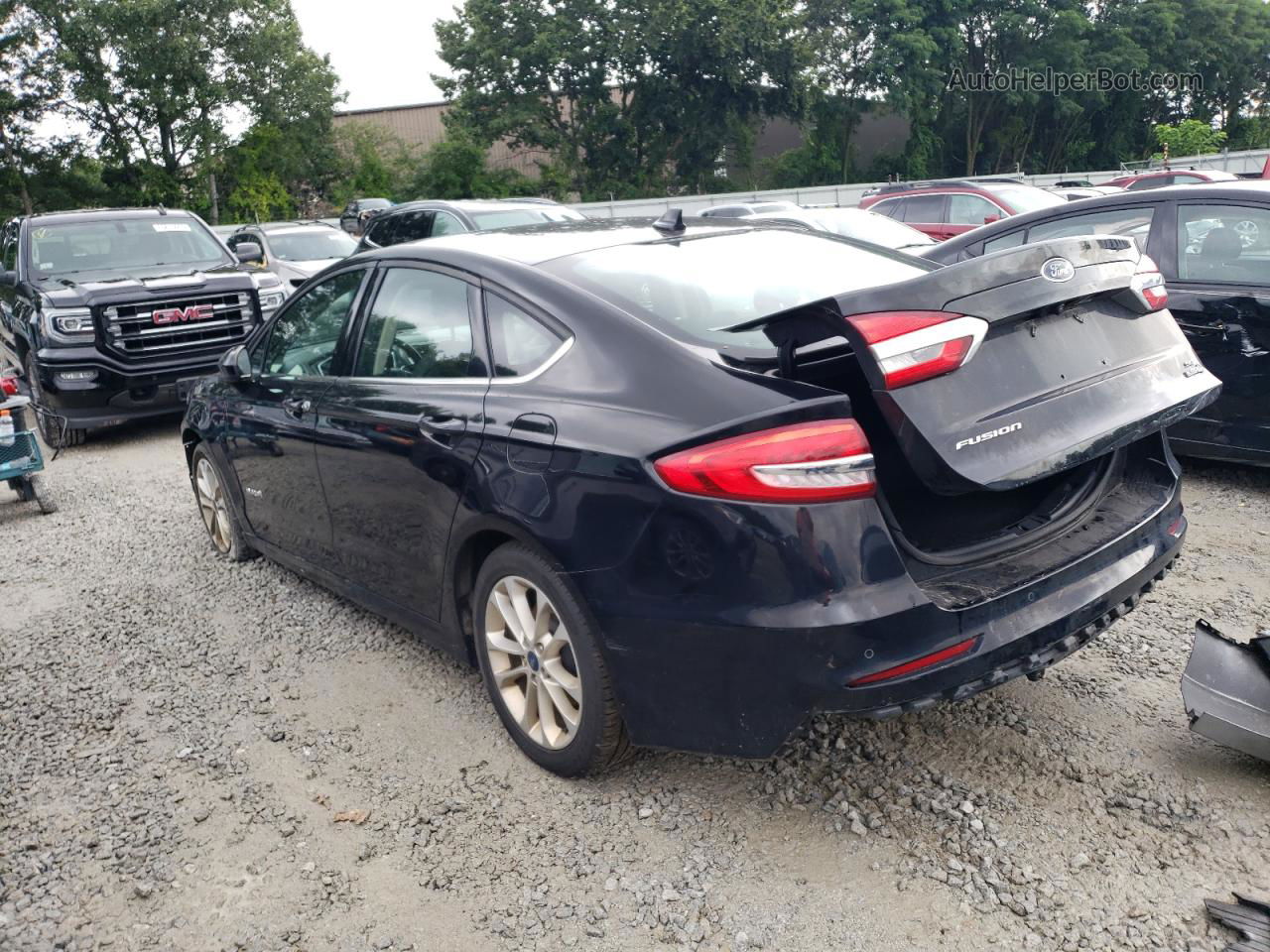 2019 Ford Fusion Se Black vin: 3FA6P0LU1KR118863