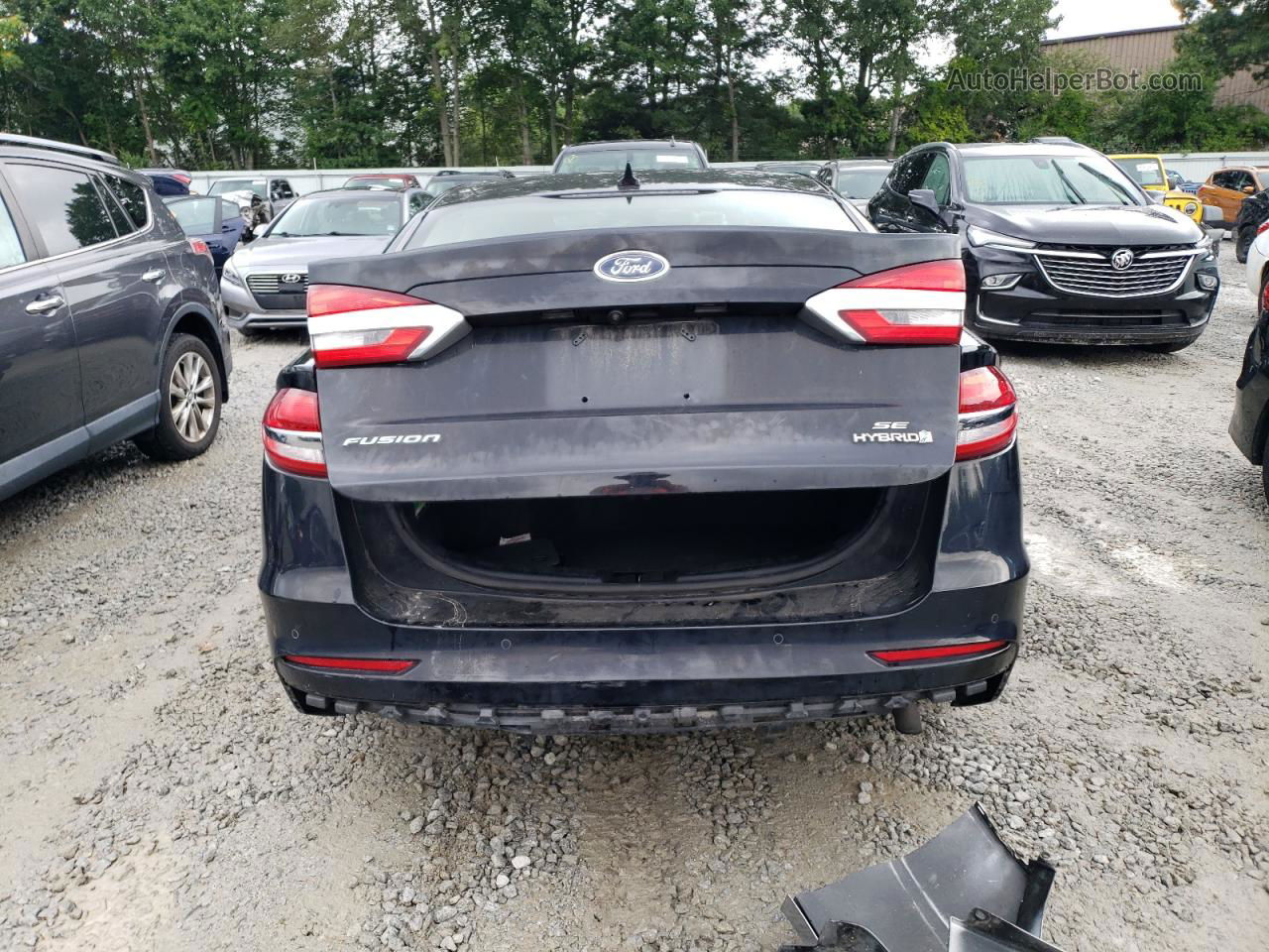 2019 Ford Fusion Se Black vin: 3FA6P0LU1KR118863