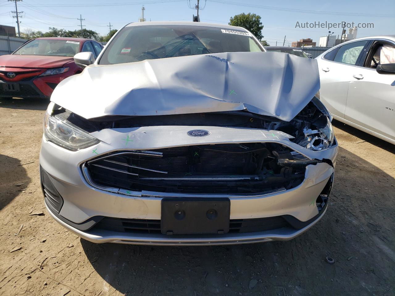 2019 Ford Fusion Se Silver vin: 3FA6P0LU1KR120404