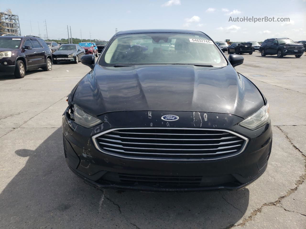 2019 Ford Fusion Se Black vin: 3FA6P0LU1KR121889