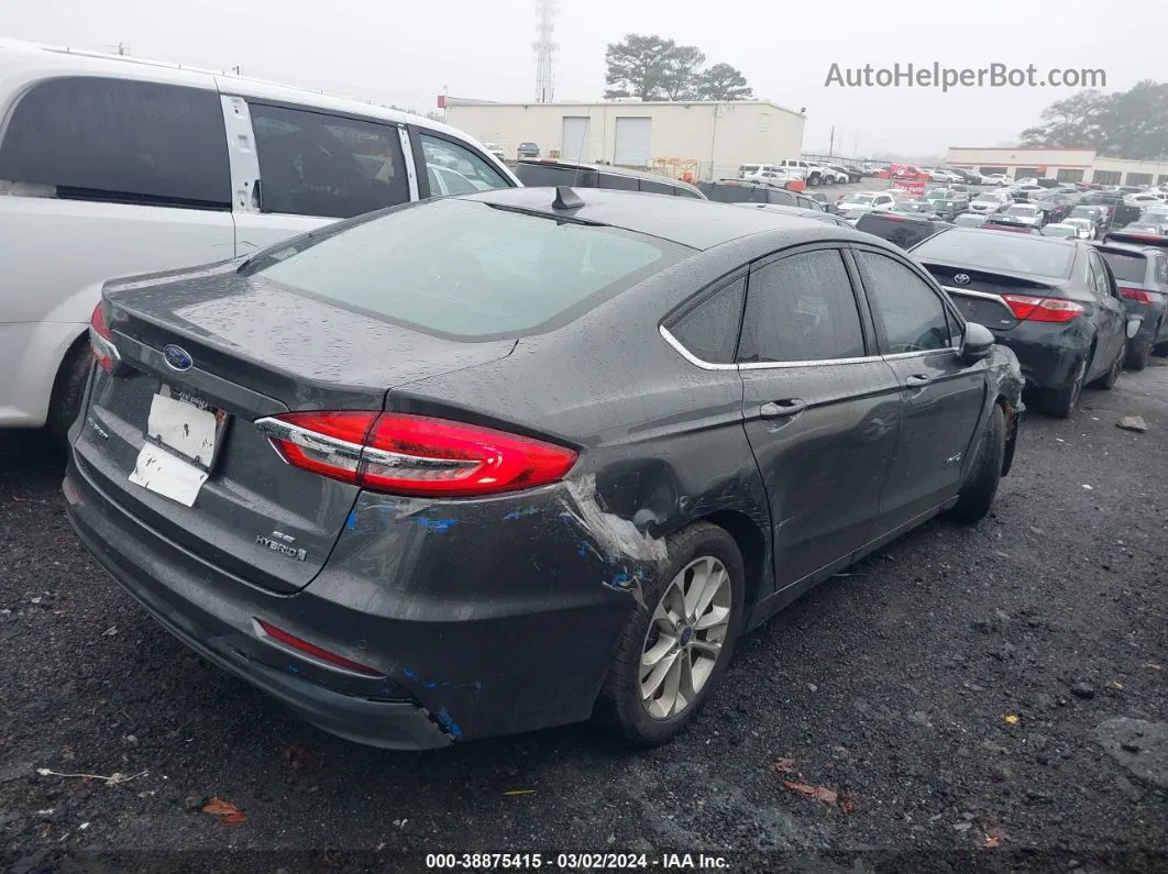 2019 Ford Fusion Hybrid Se Gray vin: 3FA6P0LU1KR124243