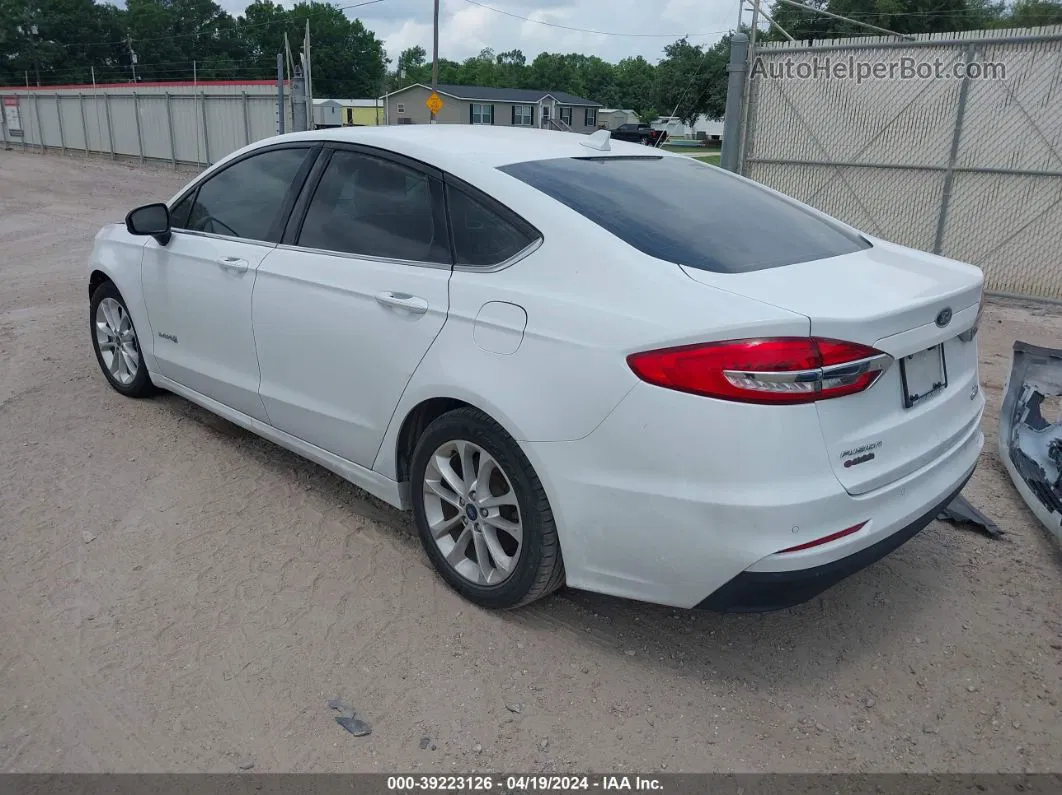 2019 Ford Fusion Hybrid Se White vin: 3FA6P0LU1KR138675