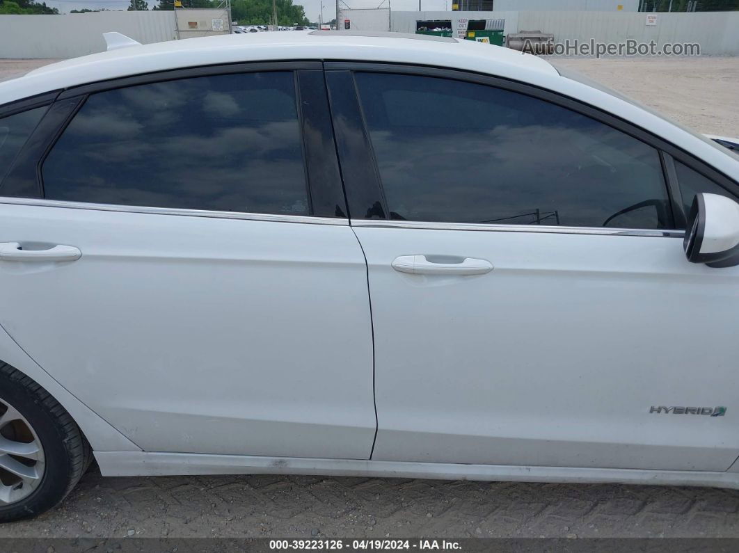 2019 Ford Fusion Hybrid Se White vin: 3FA6P0LU1KR138675