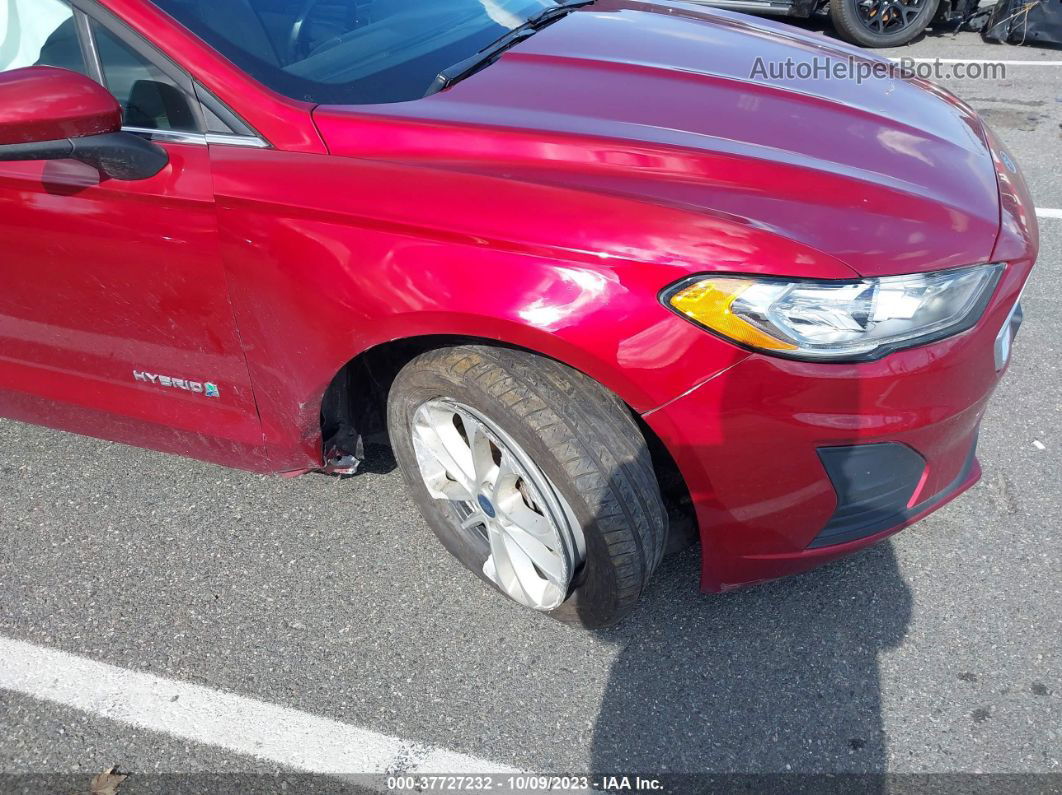 2019 Ford Fusion Hybrid Se Красный vin: 3FA6P0LU1KR192512