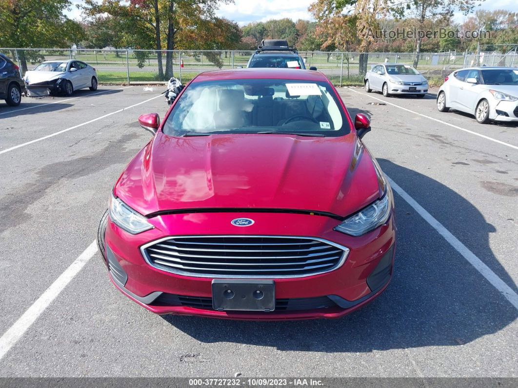 2019 Ford Fusion Hybrid Se Red vin: 3FA6P0LU1KR192512