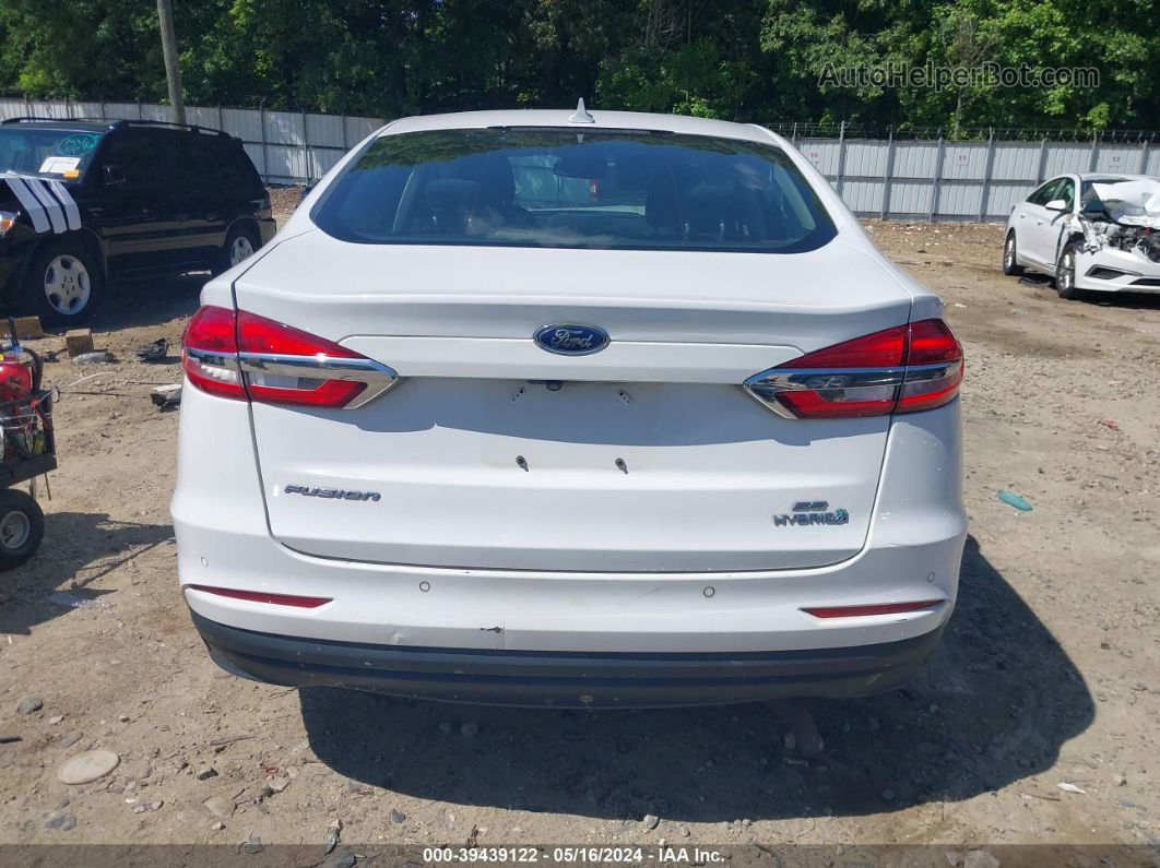 2019 Ford Fusion Hybrid Se White vin: 3FA6P0LU1KR207364