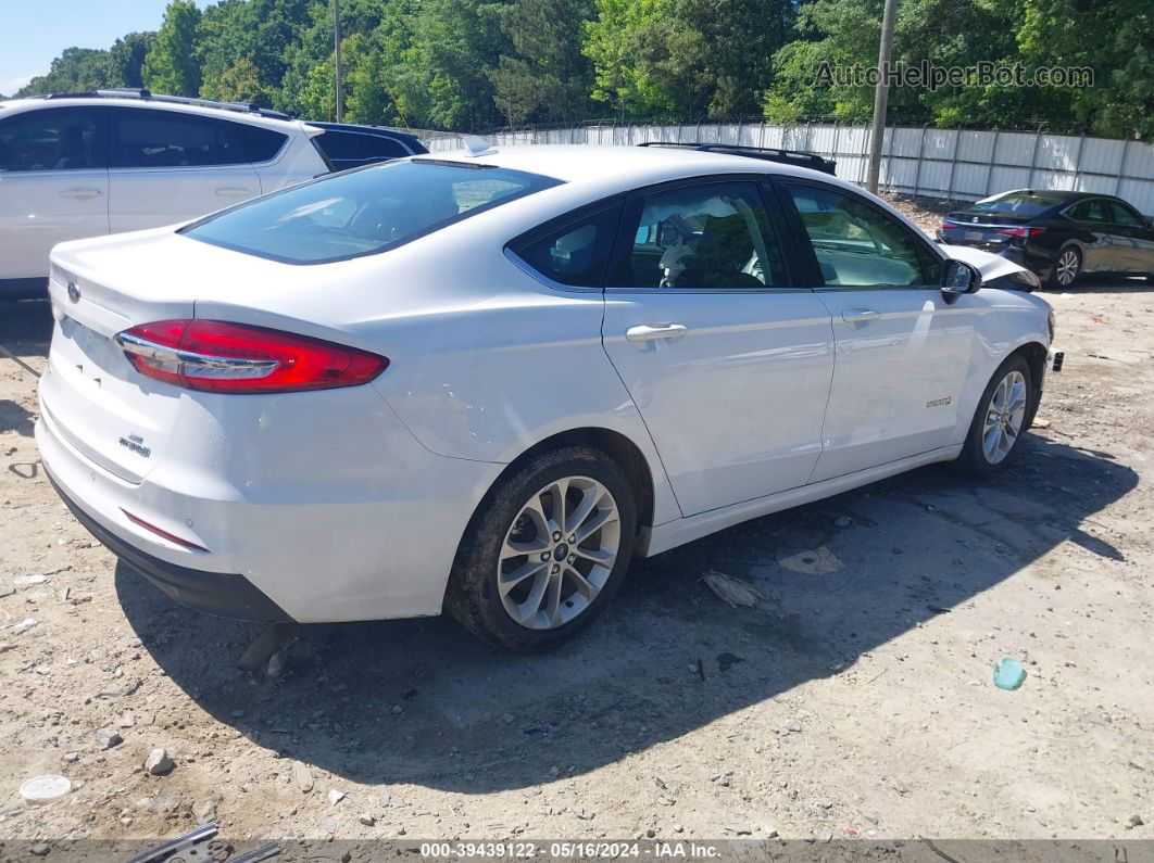 2019 Ford Fusion Hybrid Se White vin: 3FA6P0LU1KR207364