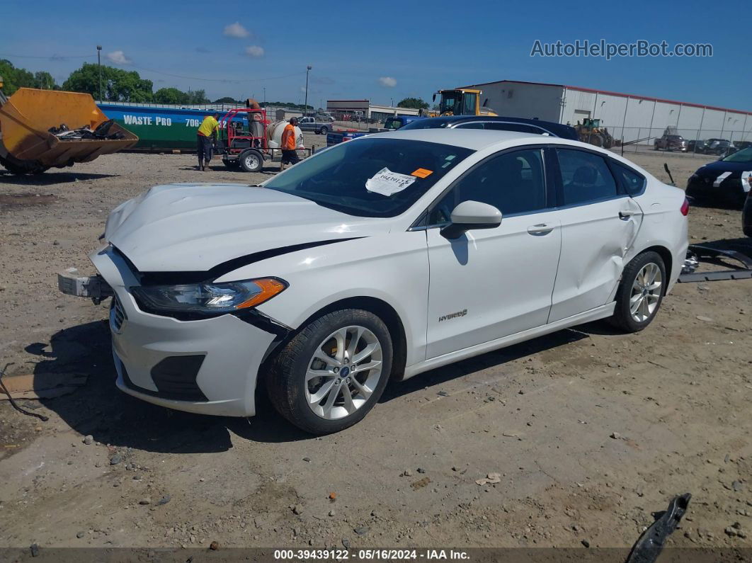 2019 Ford Fusion Hybrid Se White vin: 3FA6P0LU1KR207364