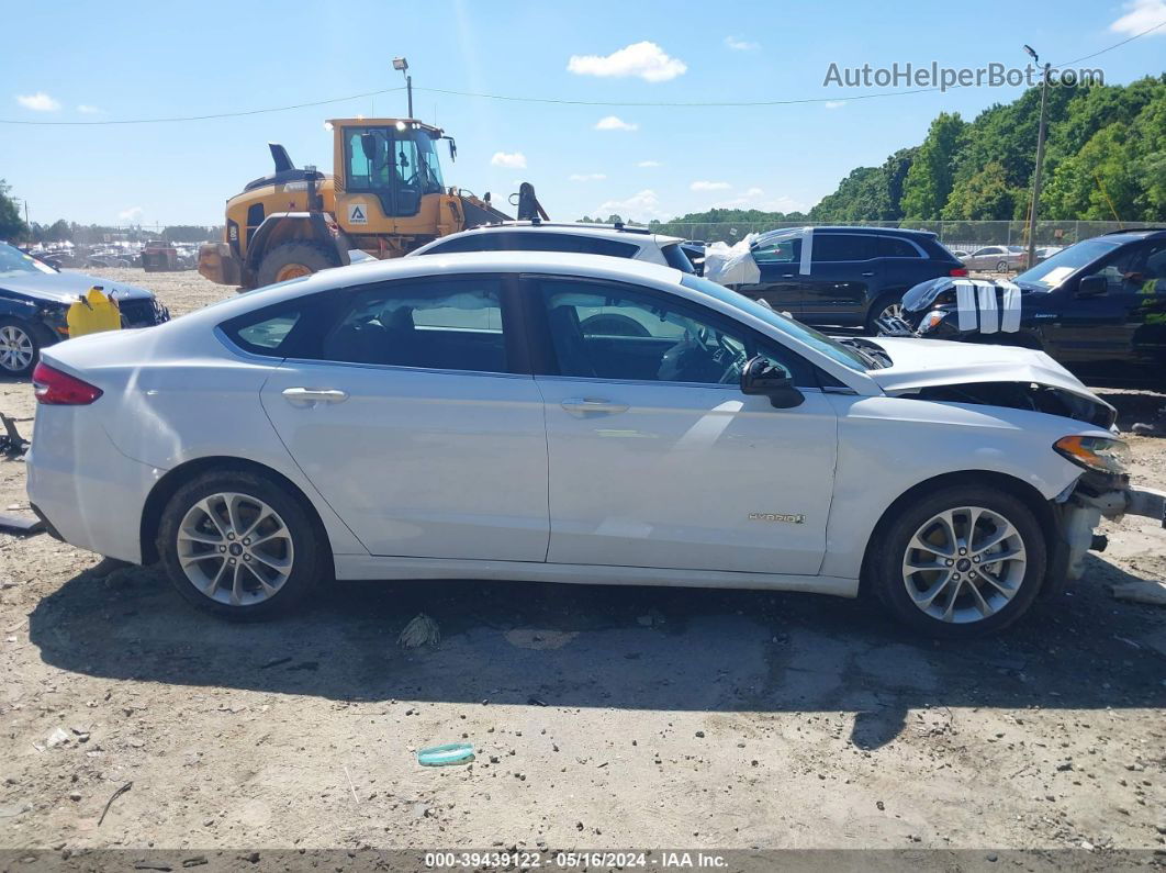 2019 Ford Fusion Hybrid Se White vin: 3FA6P0LU1KR207364