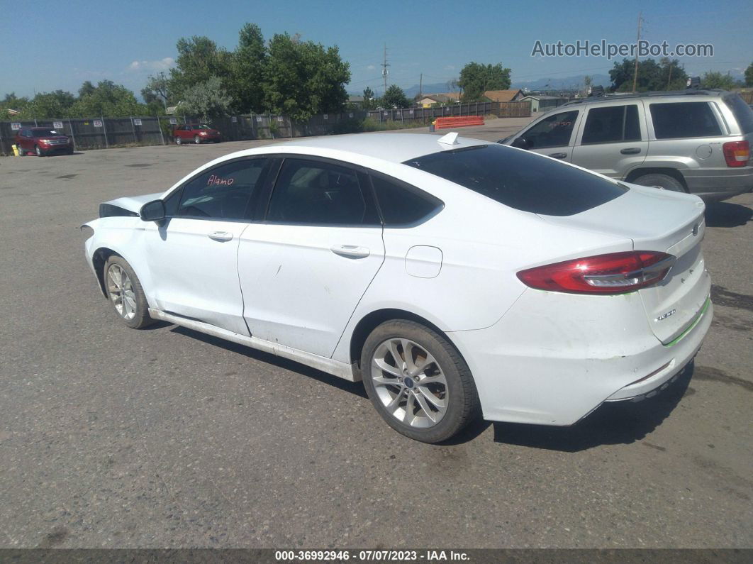 2019 Ford Fusion Hybrid Se White vin: 3FA6P0LU1KR255561