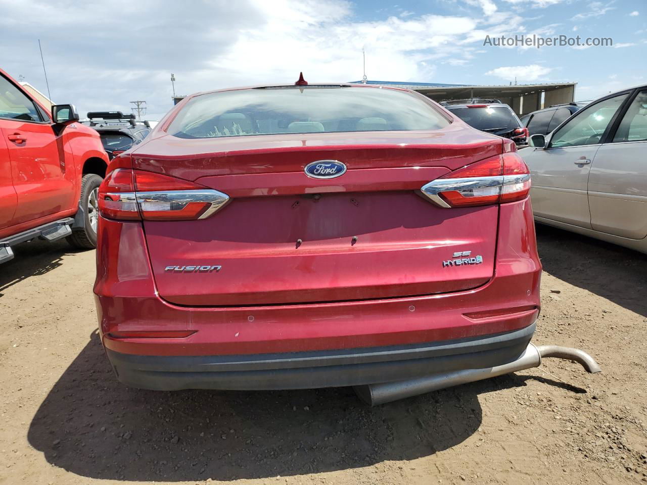 2019 Ford Fusion Se Red vin: 3FA6P0LU1KR262865