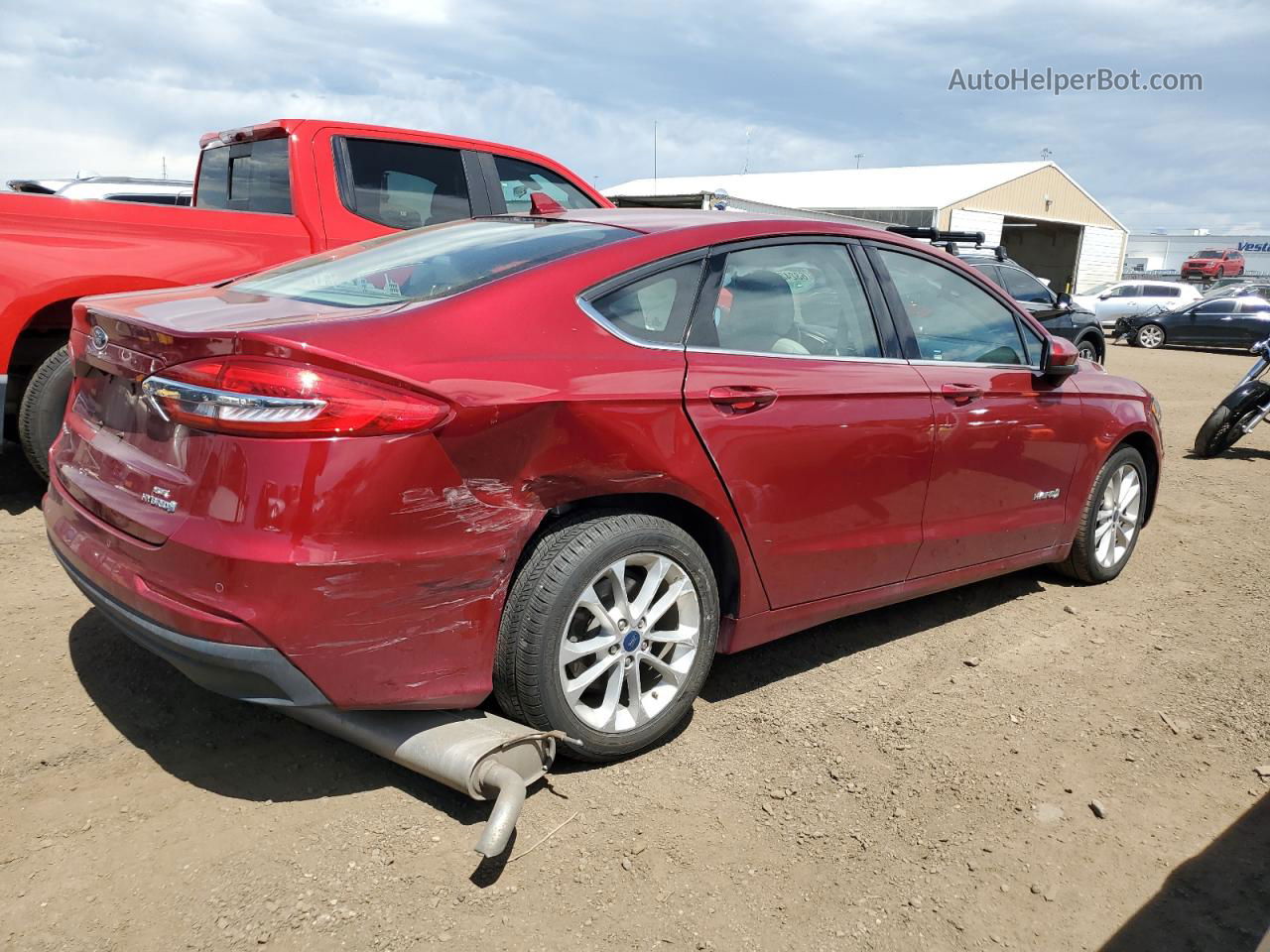 2019 Ford Fusion Se Красный vin: 3FA6P0LU1KR262865