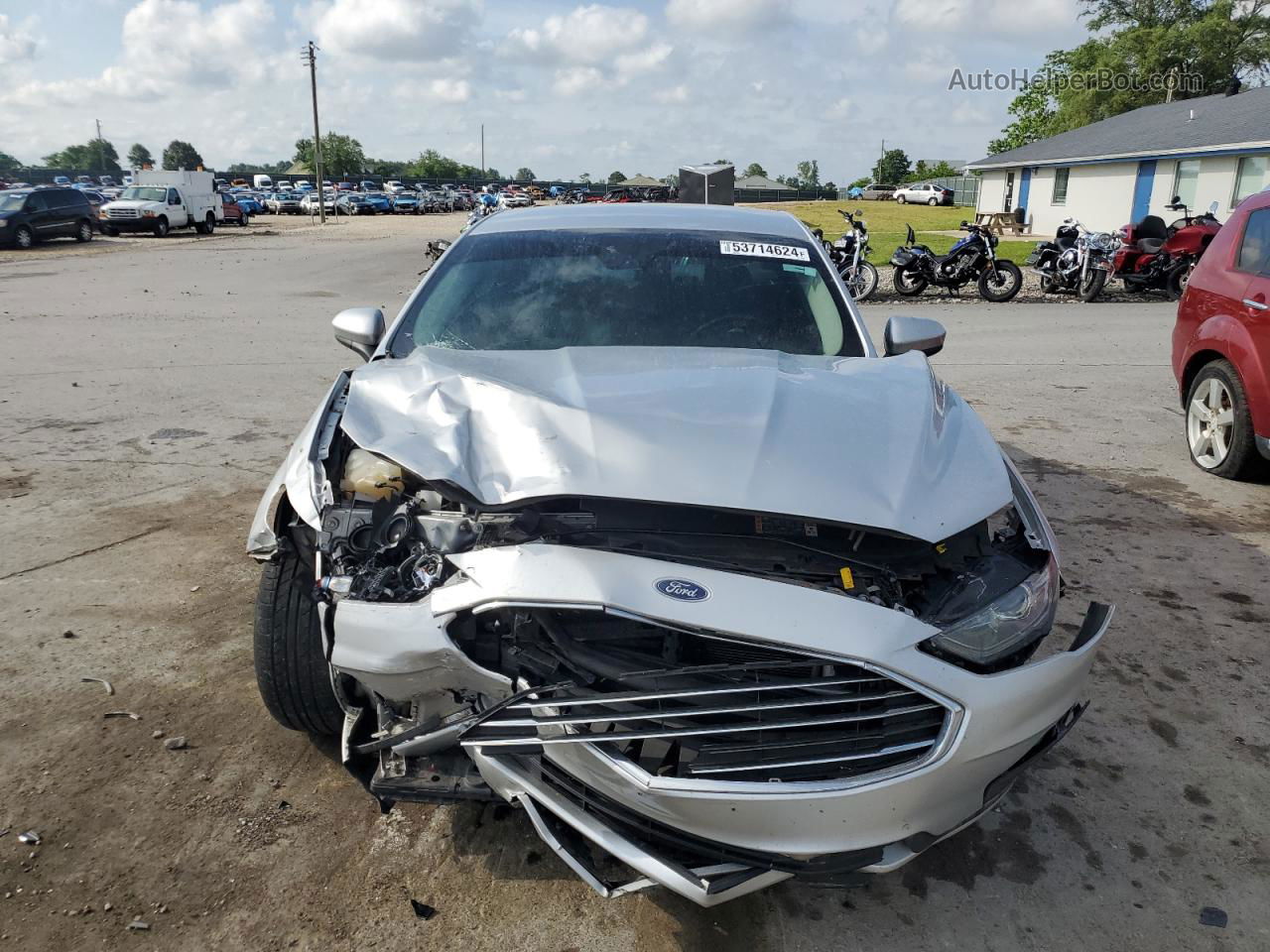 2019 Ford Fusion Se Silver vin: 3FA6P0LU1KR263398