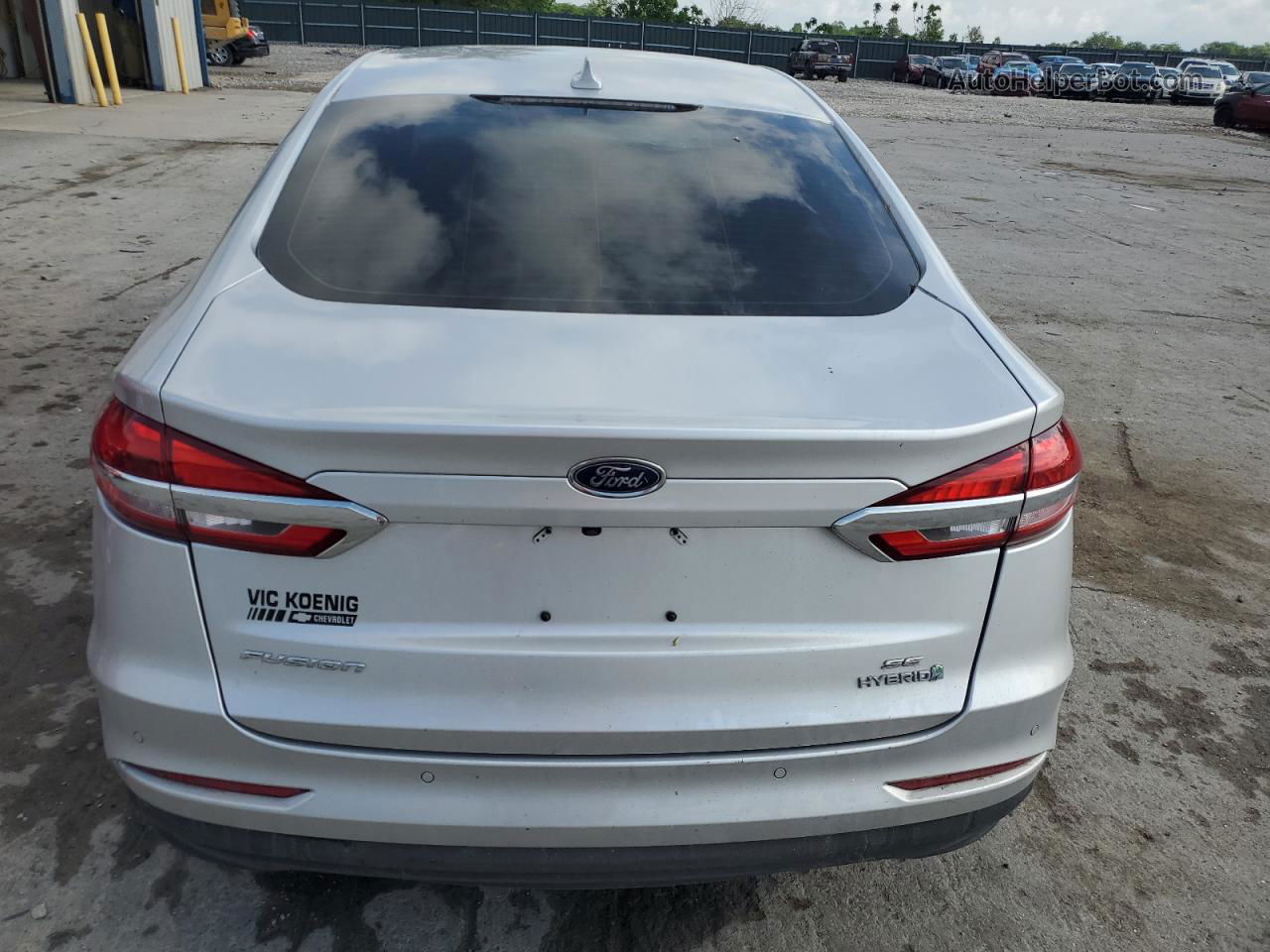 2019 Ford Fusion Se Silver vin: 3FA6P0LU1KR263398