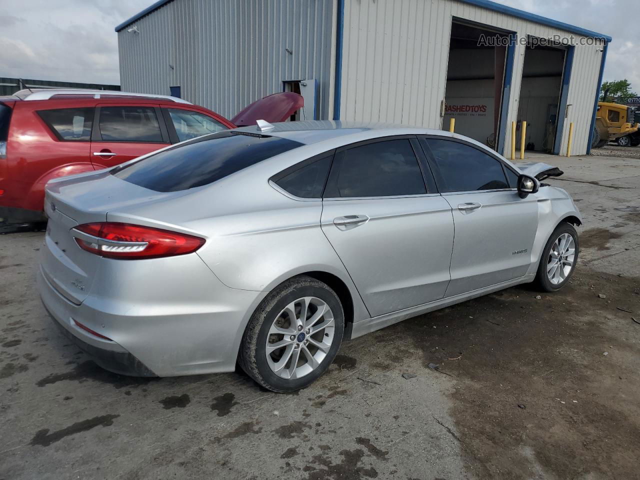 2019 Ford Fusion Se Silver vin: 3FA6P0LU1KR263398