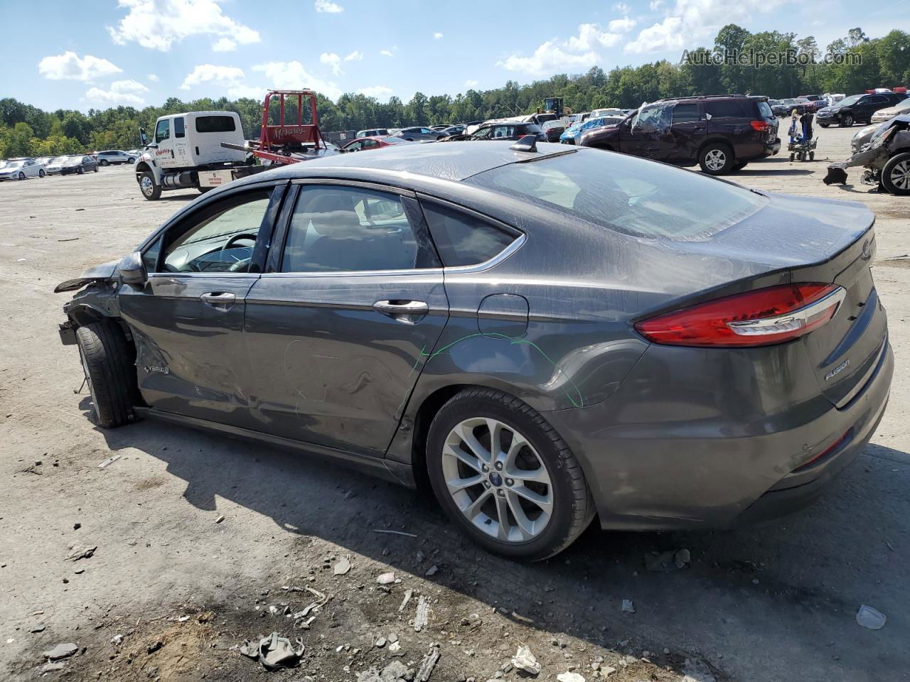 2019 Ford Fusion Se Серый vin: 3FA6P0LU1KR266883