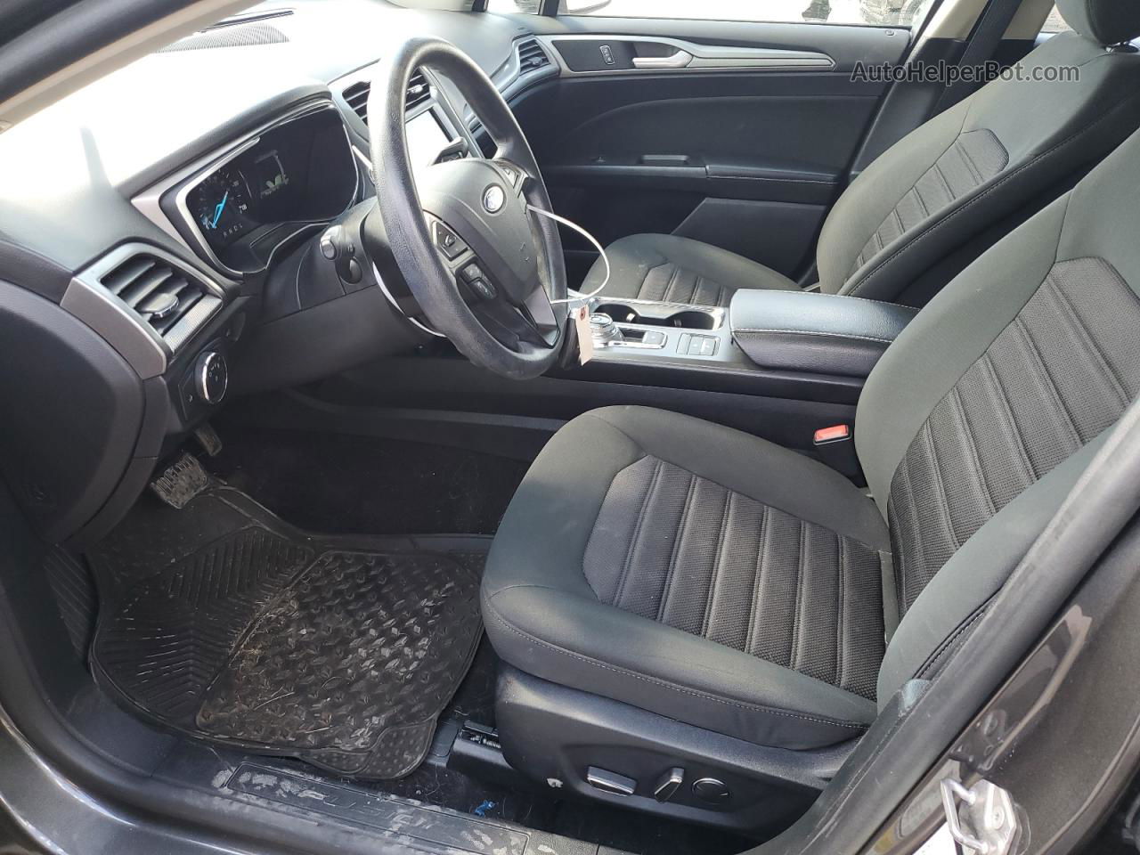 2019 Ford Fusion Se Gray vin: 3FA6P0LU1KR266883