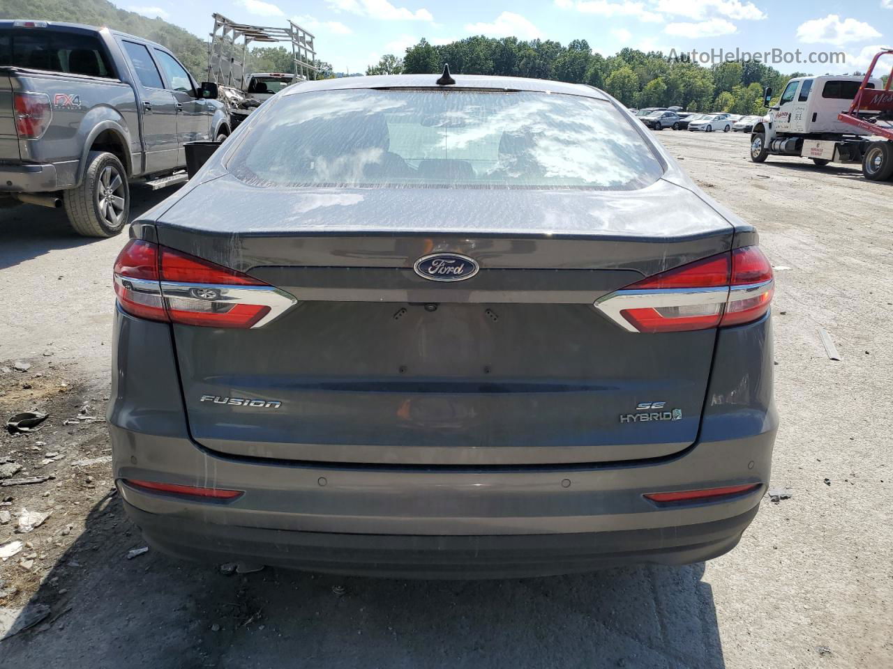 2019 Ford Fusion Se Gray vin: 3FA6P0LU1KR266883