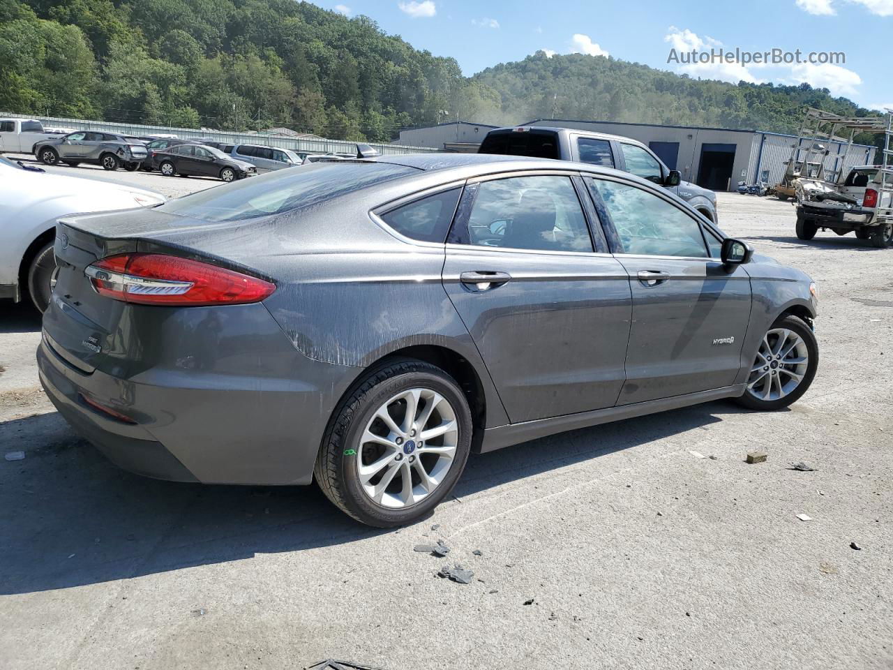 2019 Ford Fusion Se Gray vin: 3FA6P0LU1KR266883