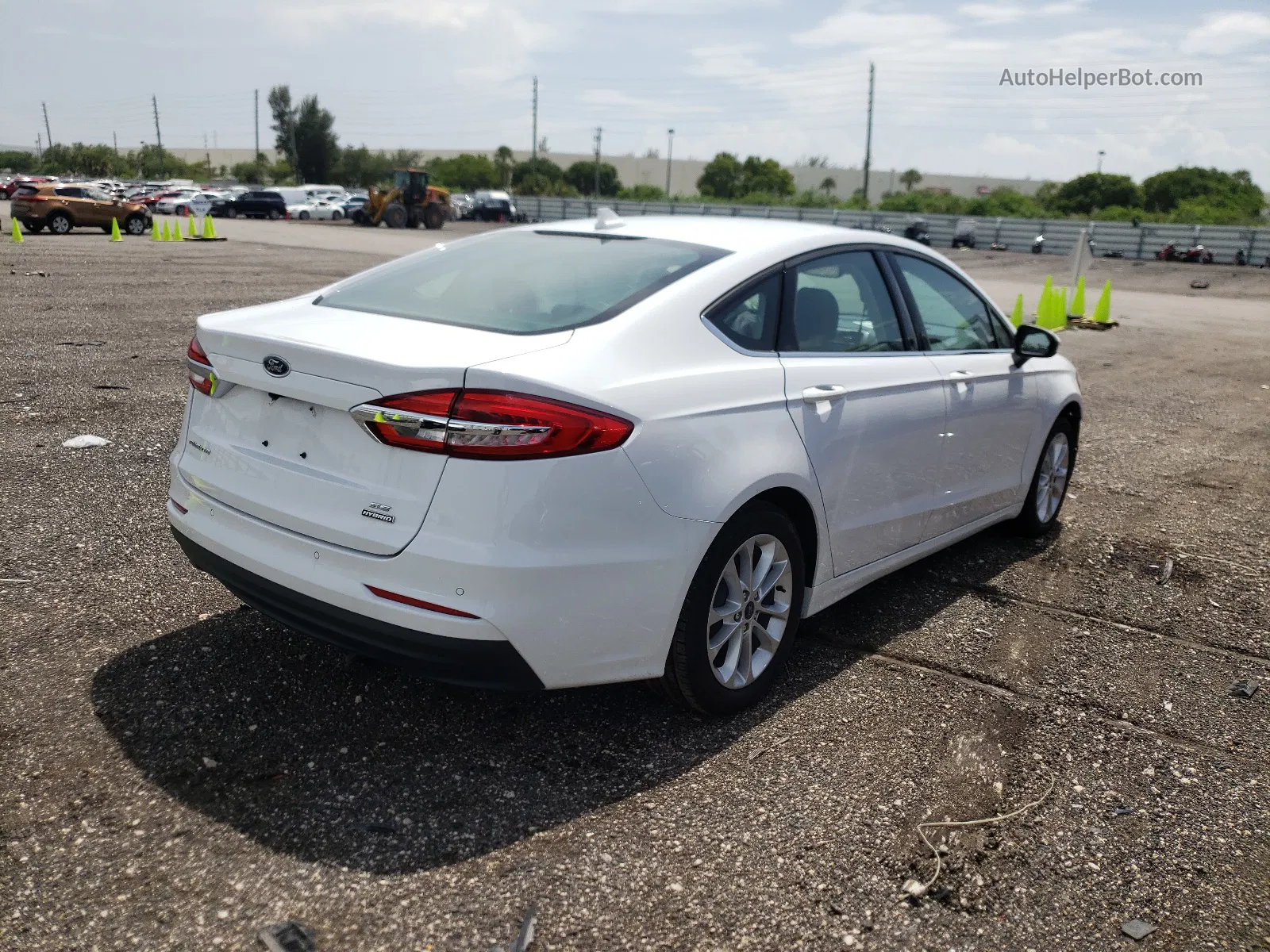 2020 Ford Fusion Se White vin: 3FA6P0LU1LR150987