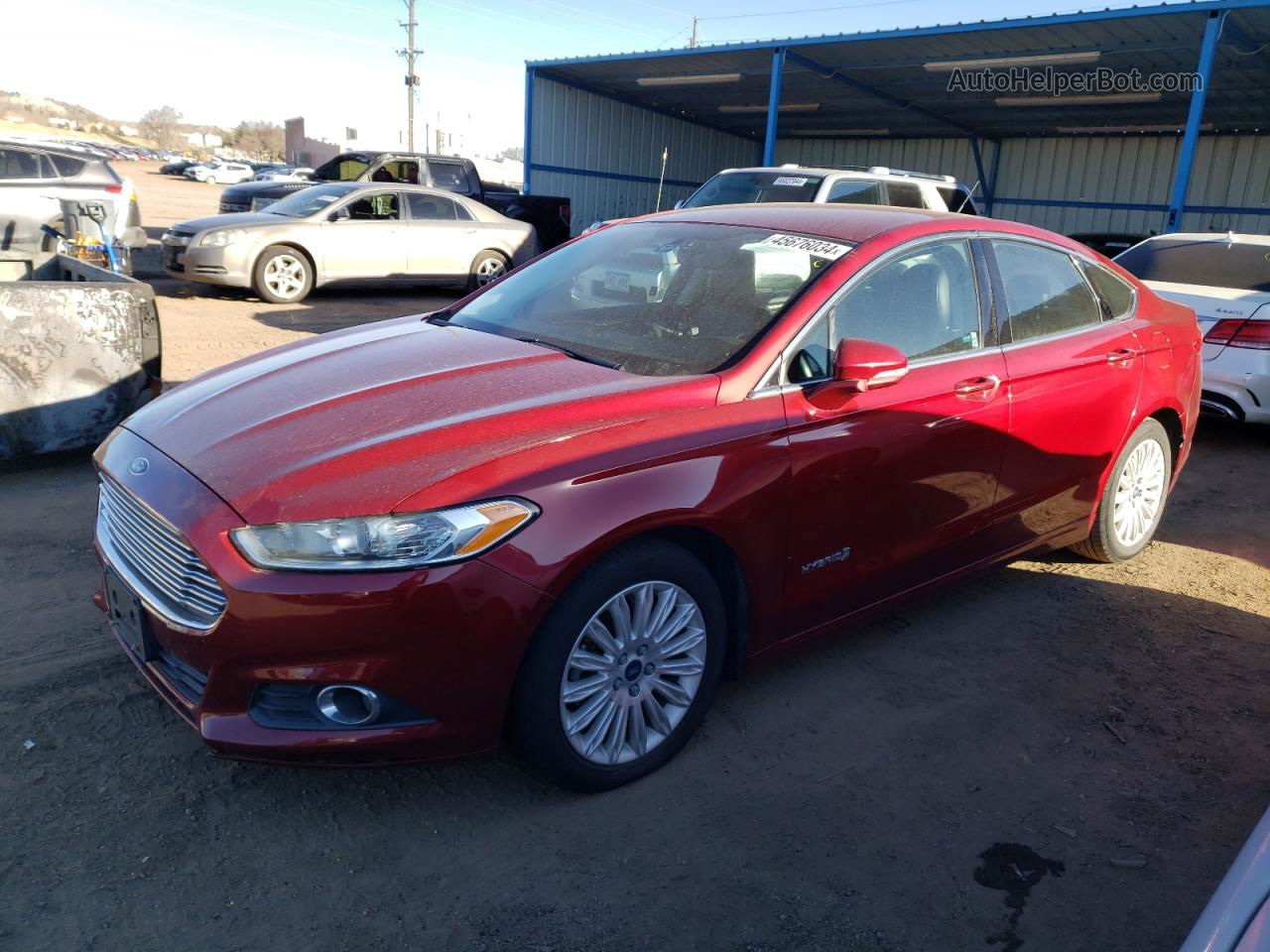 2013 Ford Fusion Se Hybrid Red vin: 3FA6P0LU2DR128742