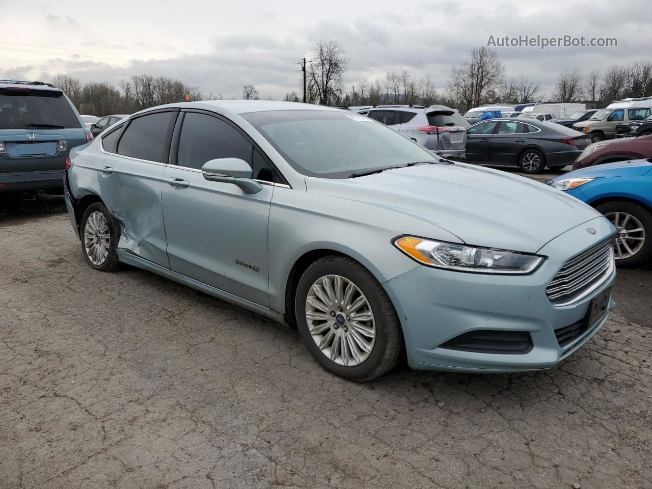 2014 Ford Fusion Se Hybrid Silver vin: 3FA6P0LU2ER195665