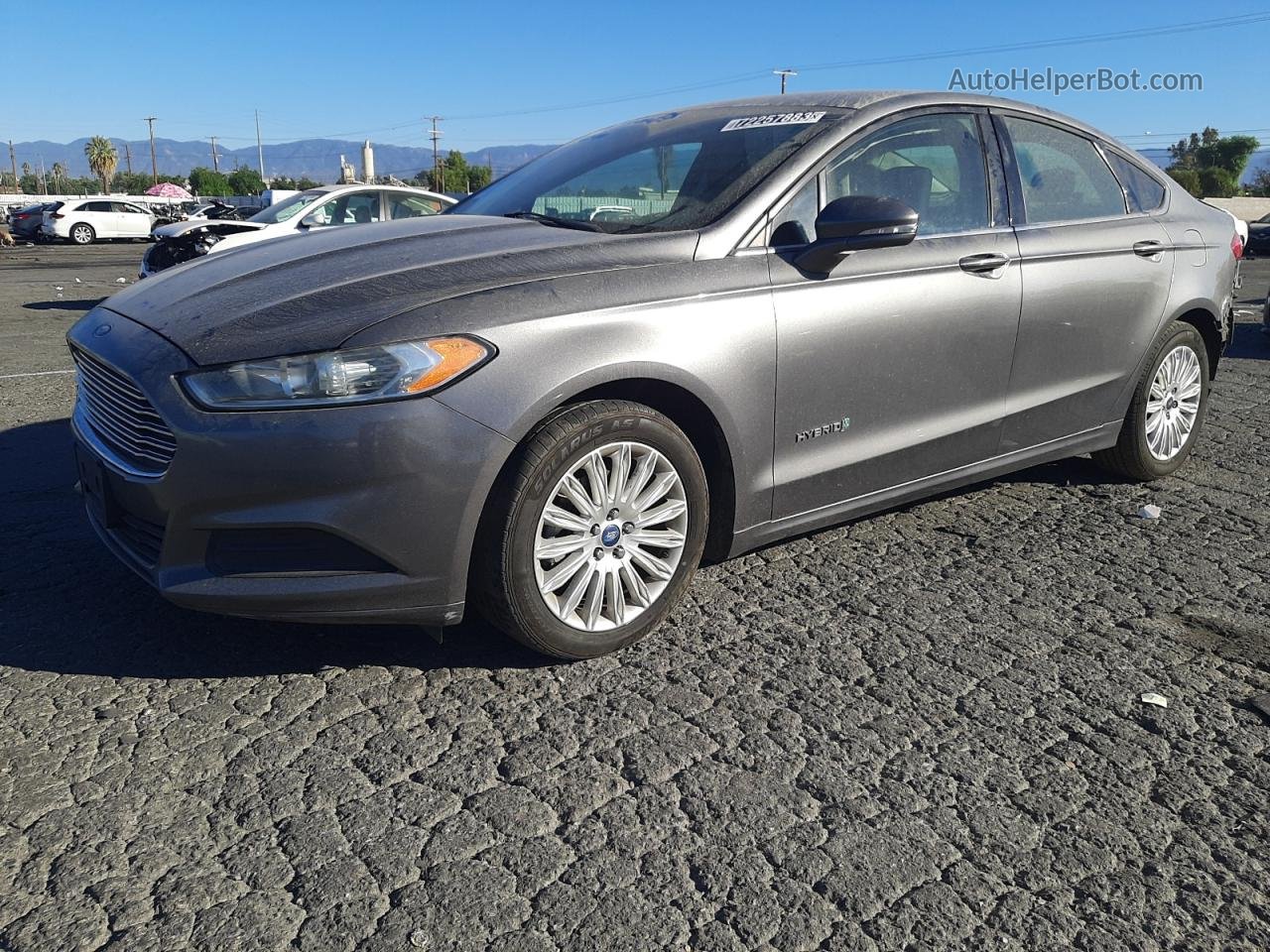 2014 Ford Fusion Se Hybrid Gray vin: 3FA6P0LU2ER213002