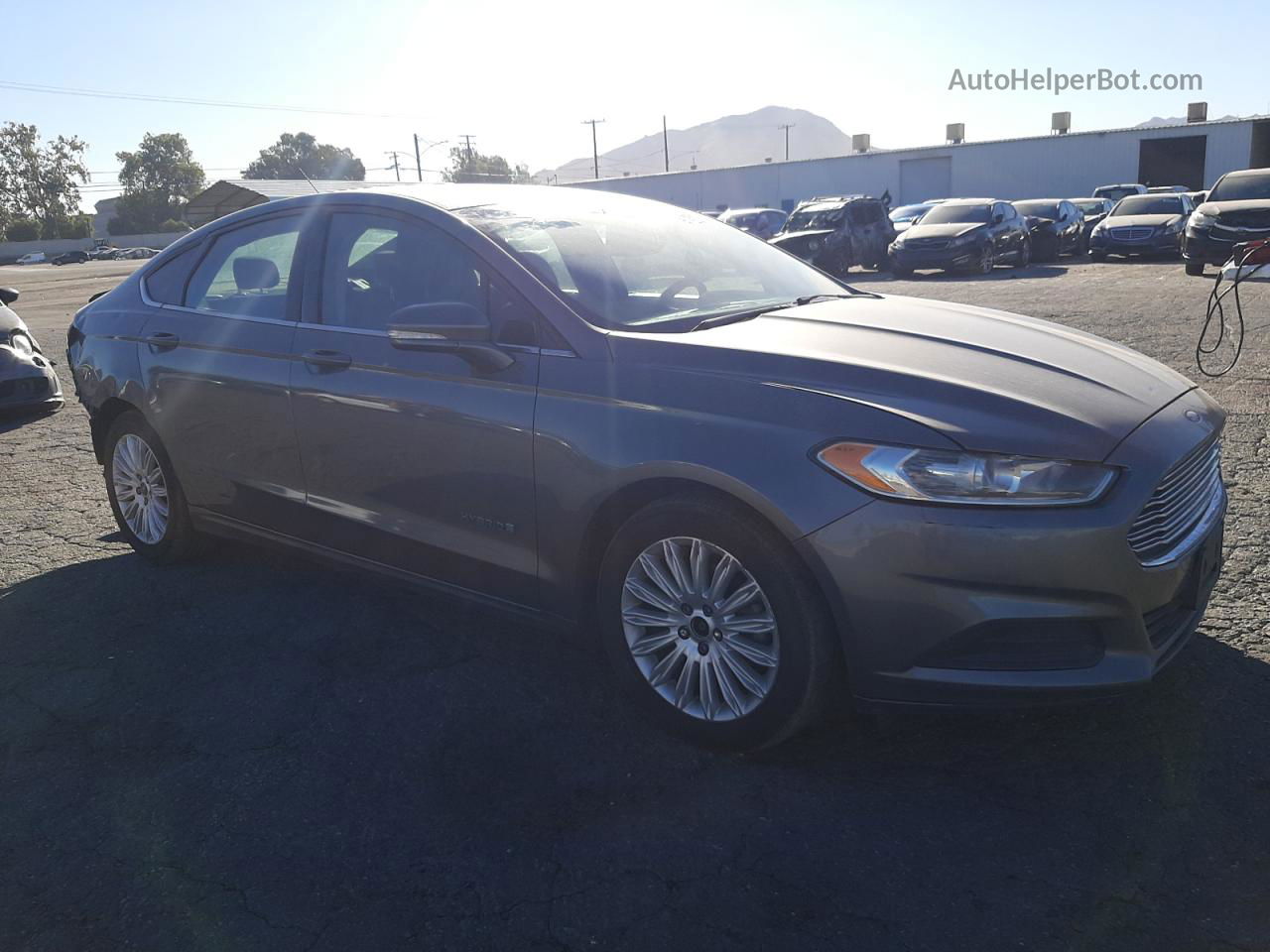 2014 Ford Fusion Se Hybrid Gray vin: 3FA6P0LU2ER213002