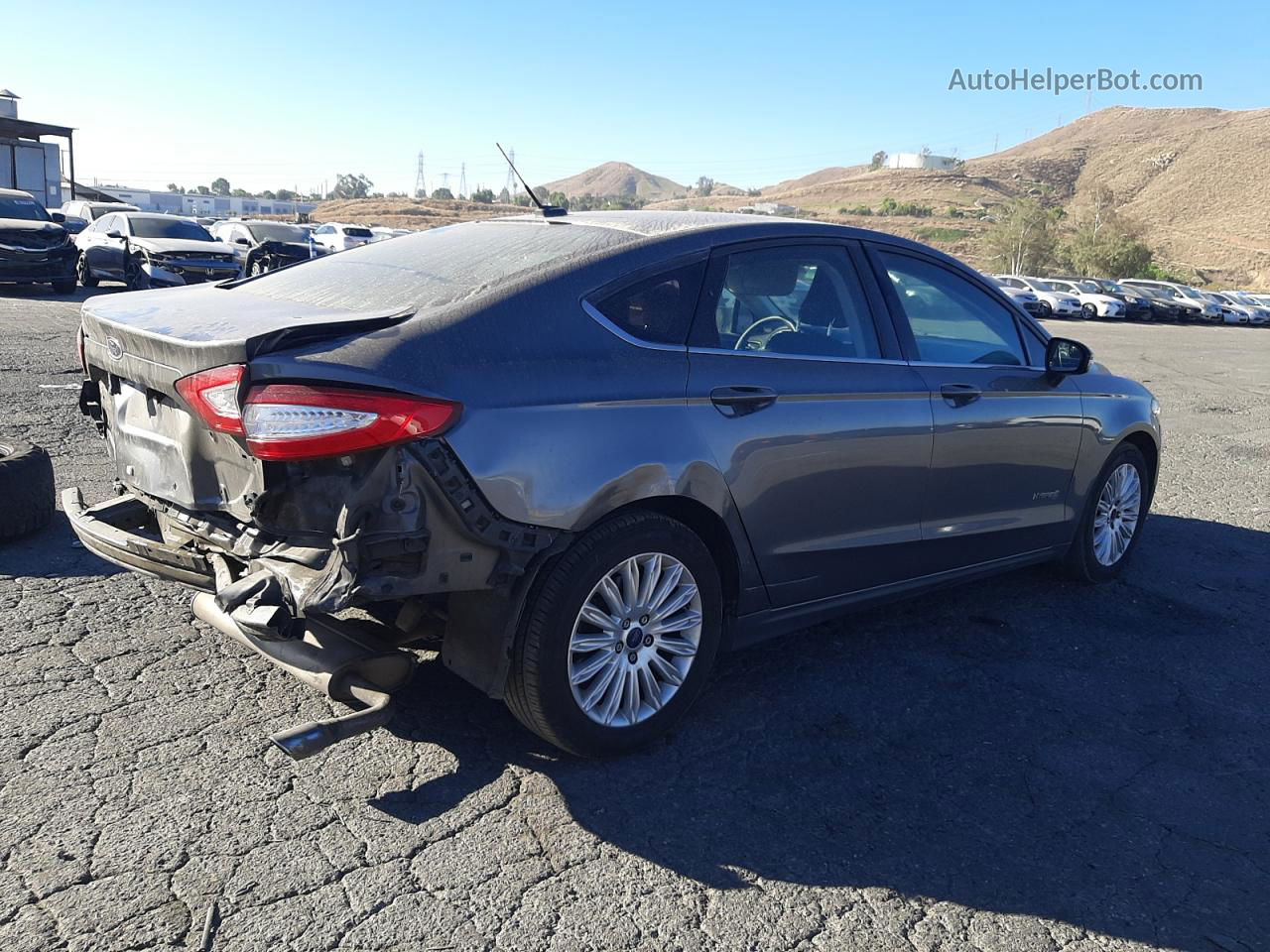 2014 Ford Fusion Se Hybrid Gray vin: 3FA6P0LU2ER213002