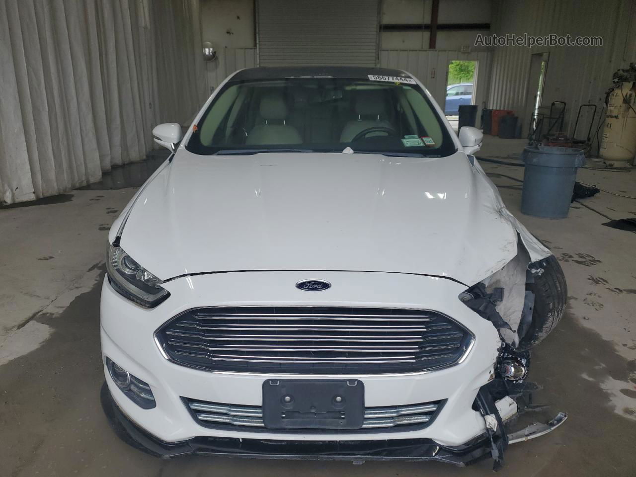 2014 Ford Fusion Se Hybrid White vin: 3FA6P0LU2ER250700