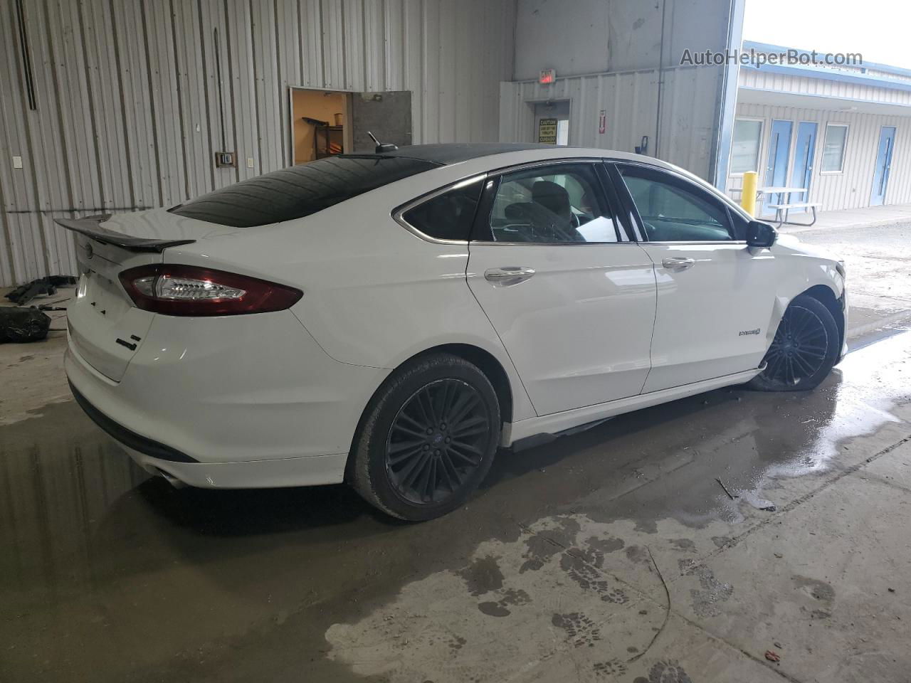 2014 Ford Fusion Se Hybrid White vin: 3FA6P0LU2ER250700