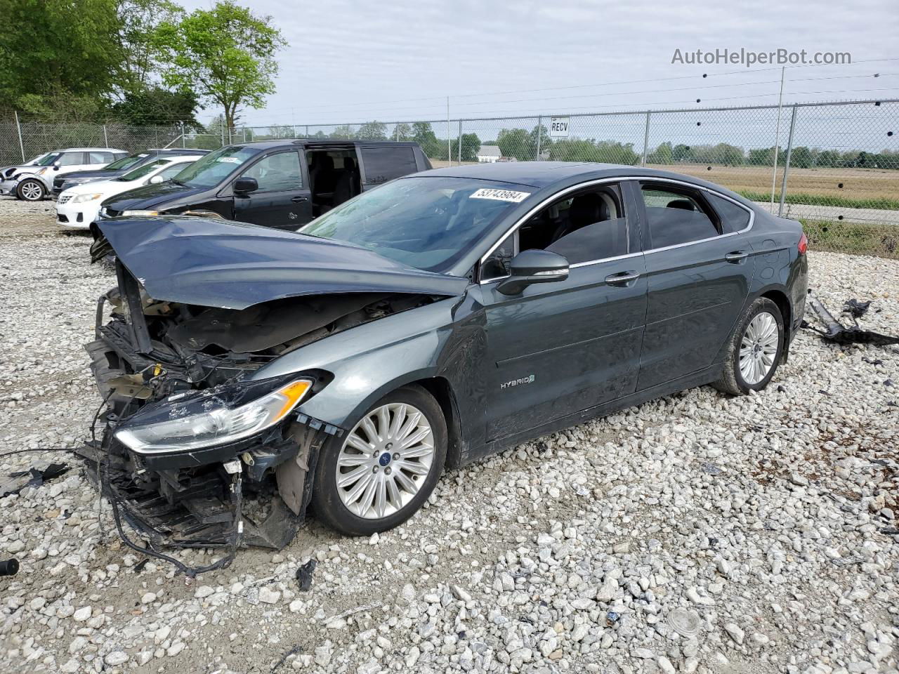 2015 Ford Fusion Se Hybrid Black vin: 3FA6P0LU2FR167382