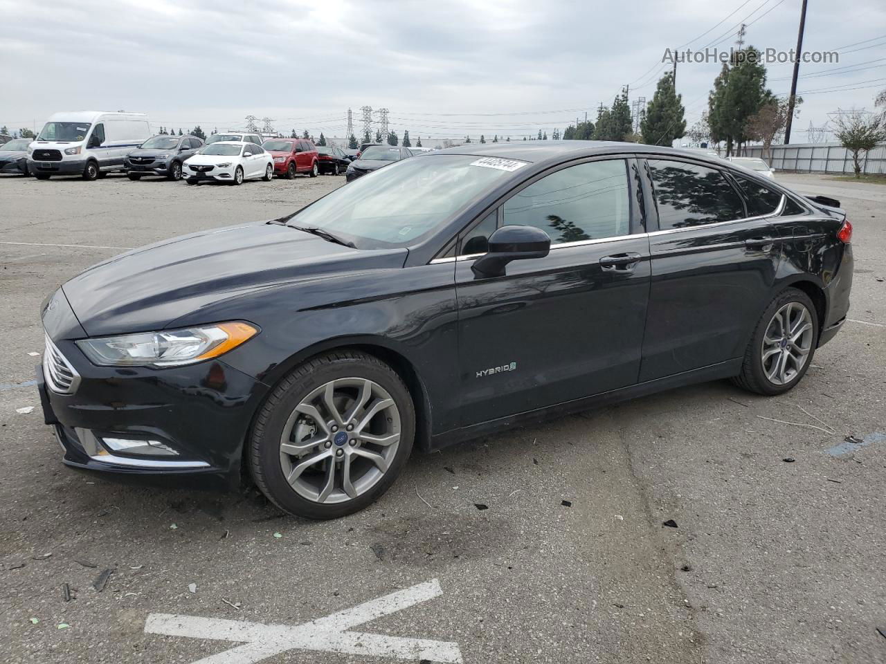 2017 Ford Fusion Se Hybrid Black vin: 3FA6P0LU2HR314304