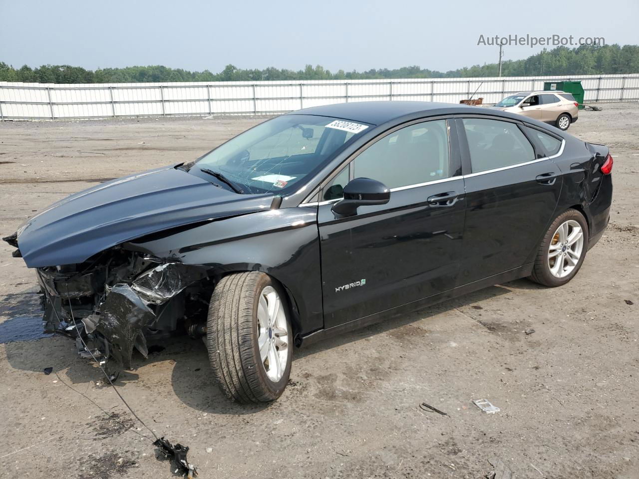 2018 Ford Fusion Se Hybrid Black vin: 3FA6P0LU2JR149196