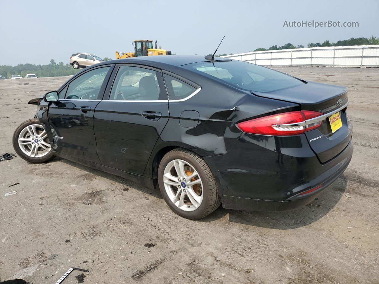 2018 Ford Fusion Se Hybrid Black vin: 3FA6P0LU2JR149196