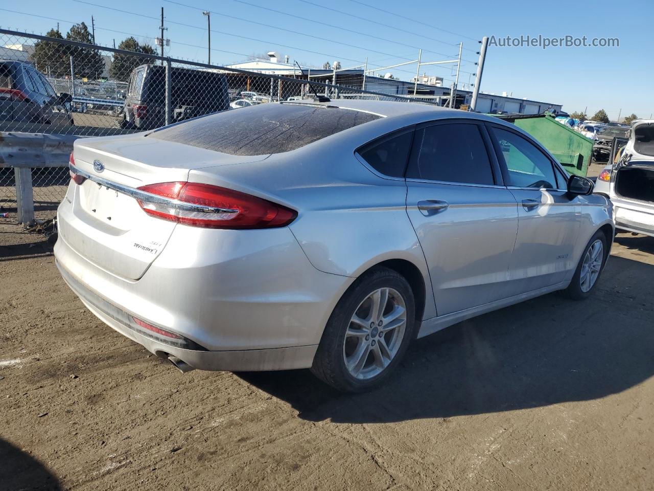 2018 Ford Fusion Se Hybrid Silver vin: 3FA6P0LU2JR208652