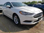 2018 Ford Fusion Se Hybrid White vin: 3FA6P0LU2JR276434