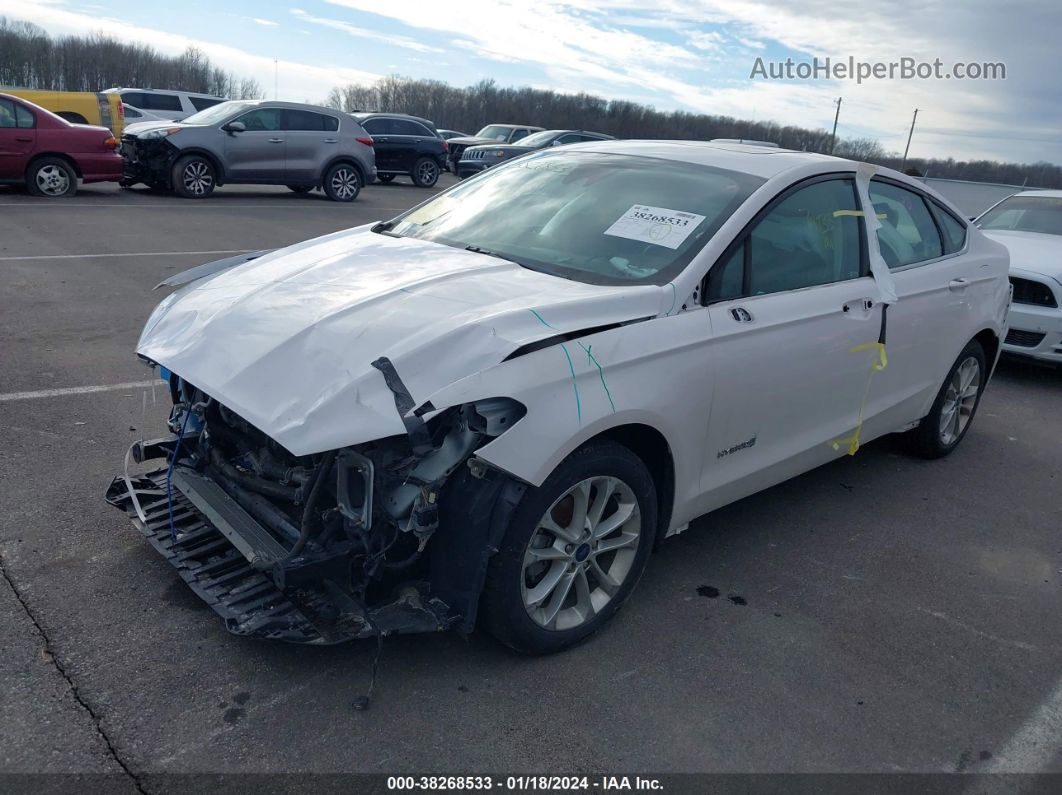 2019 Ford Fusion Hybrid Se White vin: 3FA6P0LU2KR100761