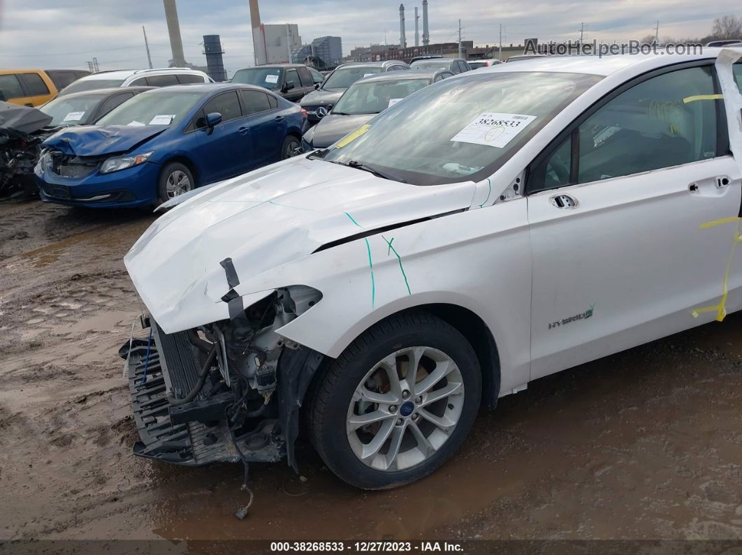 2019 Ford Fusion Hybrid Se White vin: 3FA6P0LU2KR100761