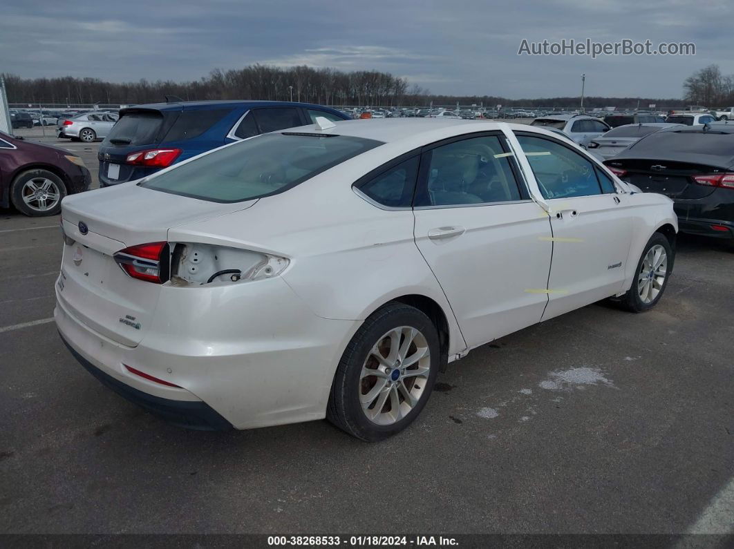 2019 Ford Fusion Hybrid Se White vin: 3FA6P0LU2KR100761