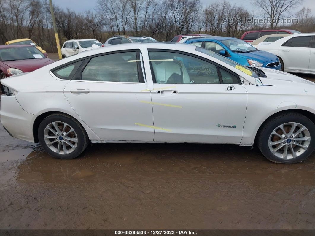 2019 Ford Fusion Hybrid Se White vin: 3FA6P0LU2KR100761